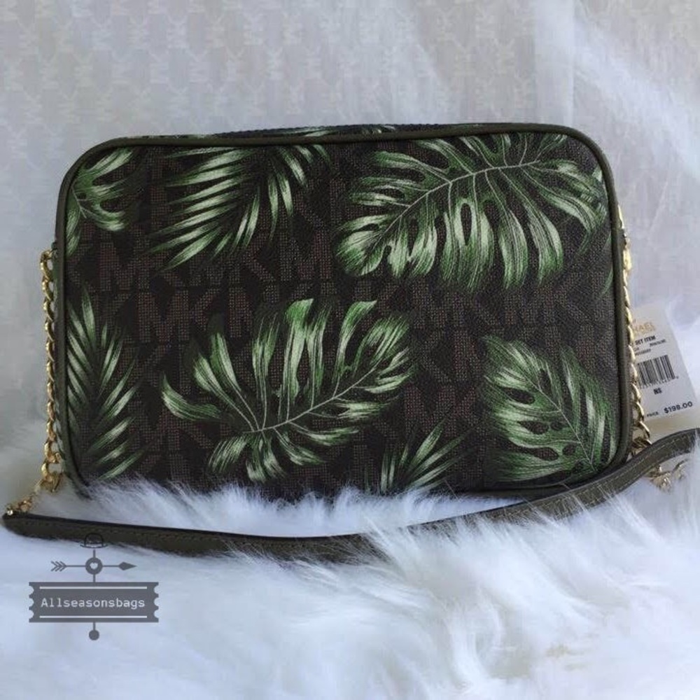 Michael Kors Jet set crossbody olive brown bag NWT - Picture 3 of 6